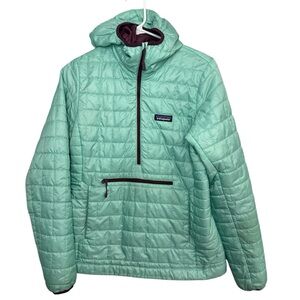 Patagonia Women’s XS Mint Green Nano Puff Bivy Quilted Pullover Jacket Excellent